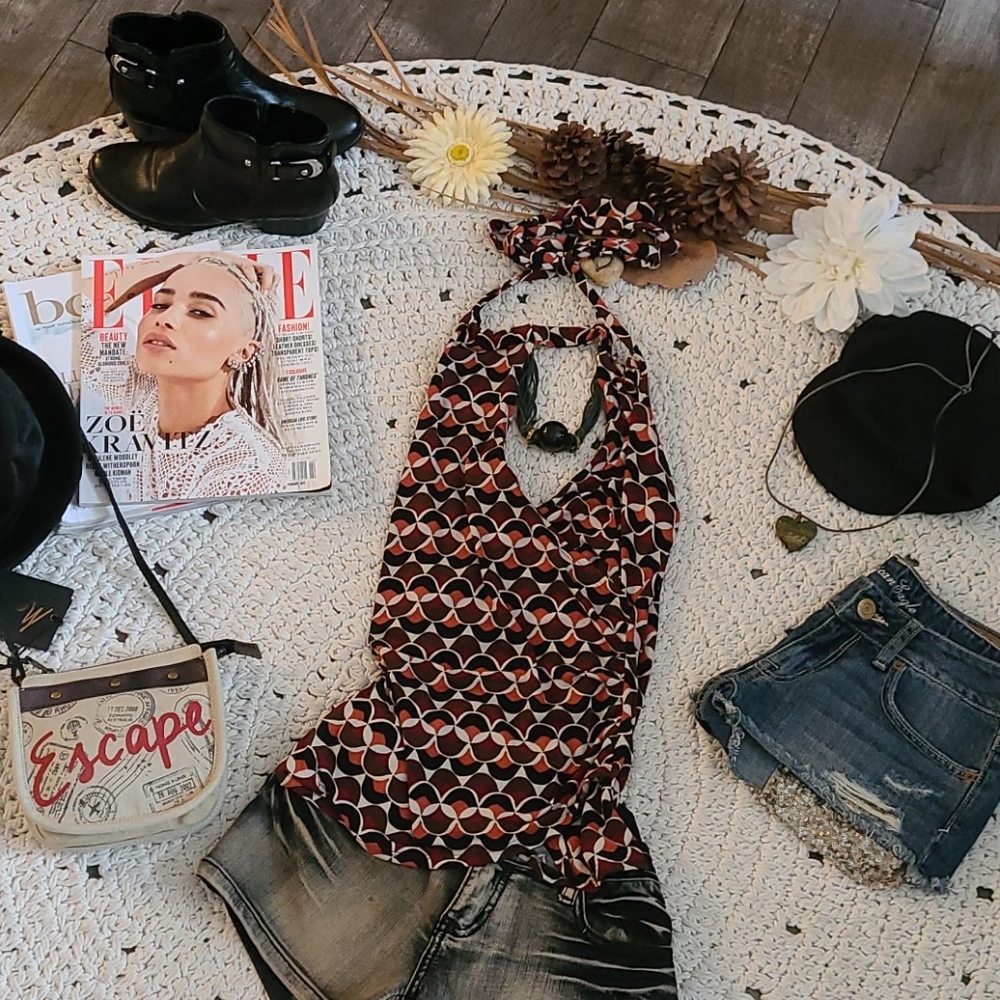 Sale Bo Ho Medium Top Mod Retro Multi Top - image 2